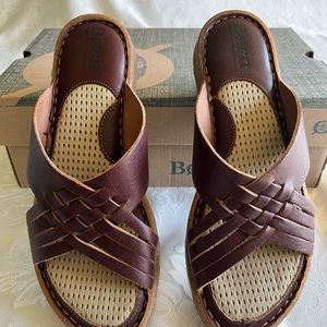 Gently worn Born Hand Crafted Basia comfort sandal.